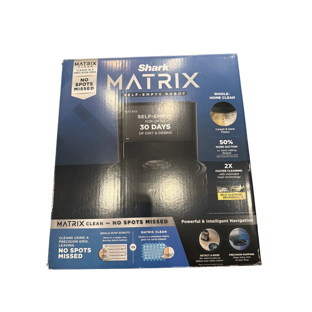 Shark Matrix Self-Emptying Robot Vacuum RV2300S Black Matrix Clean